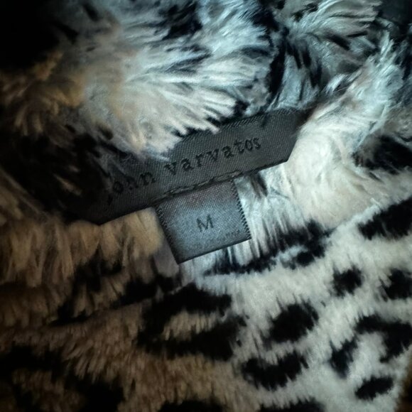 JOHN VARVATOS Faux Leopard Print Bomber "Monteiro" JACKET (sz. IT 48) - Picture 8 of 10